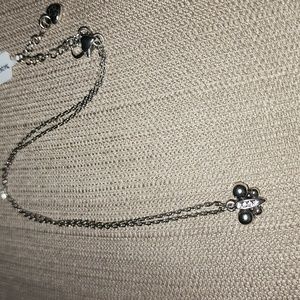 Brighton Meridian Silver-Plated Petite Necklace with Fine Quality Crystals, NWT